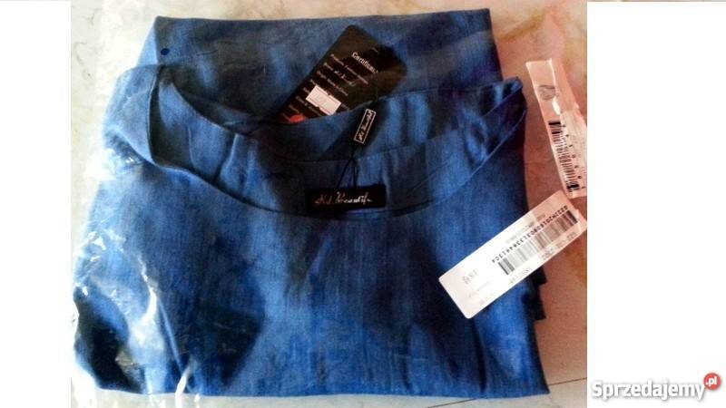 Bluzka bawełniana blue sapphire 52 XXXXXL z