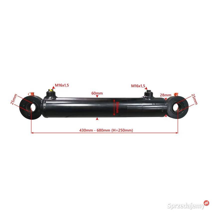 PROMOCJA SIŁOWNIK HYDRAULICZNY SMT2A SKOK 250 mm kujawsko-pomorskie Solec Kujawski