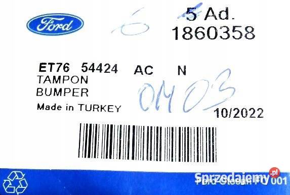 MOCOWANIE ODBOJU MASKI FORD TRANSIT COURIER 2014 Głogów sprzedam
