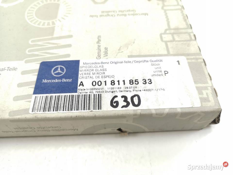 WKŁAD LUSTERKA LEWY MERCEDES LS 1633 LS 1938 ORI sprzedam