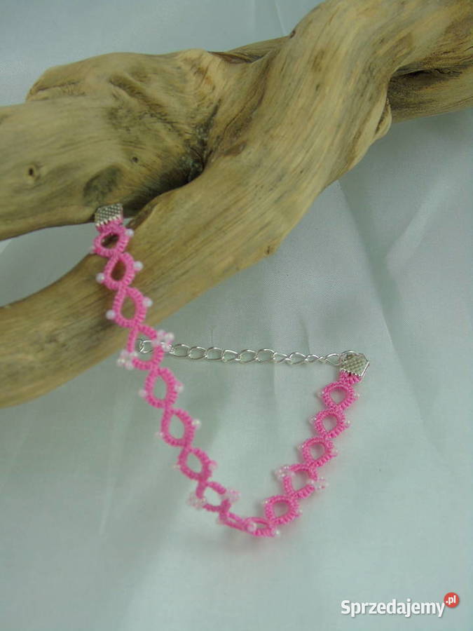 Bransoletka koronkowa Wiśniowa