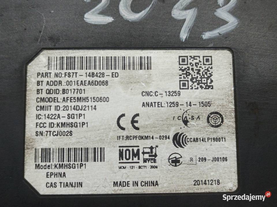 MODUŁ BLUETOOTH FS7T14B428ED Ford Mondeo Mk5 Komputery świętokrzyskie