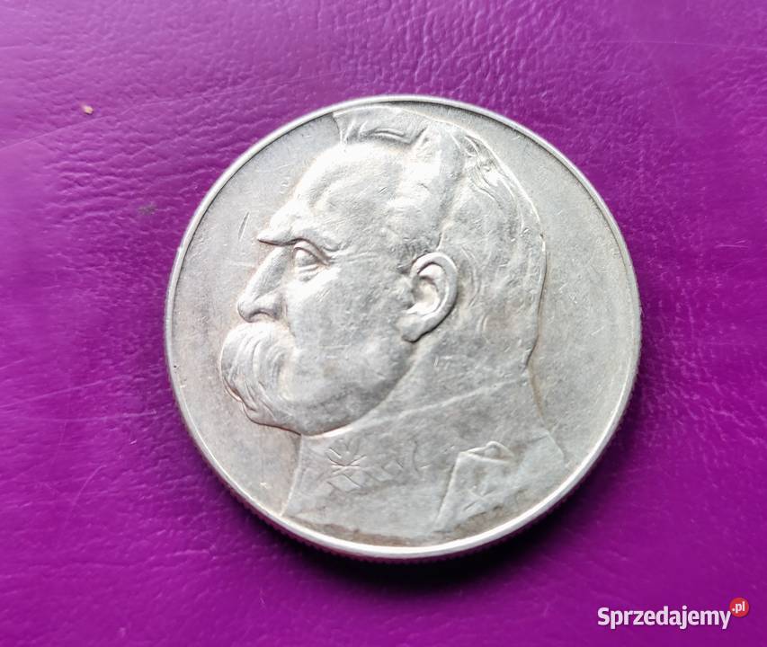 Moneta II RP 10 1936 PIŁSUDSKI Srebro Oryginał Pruszków