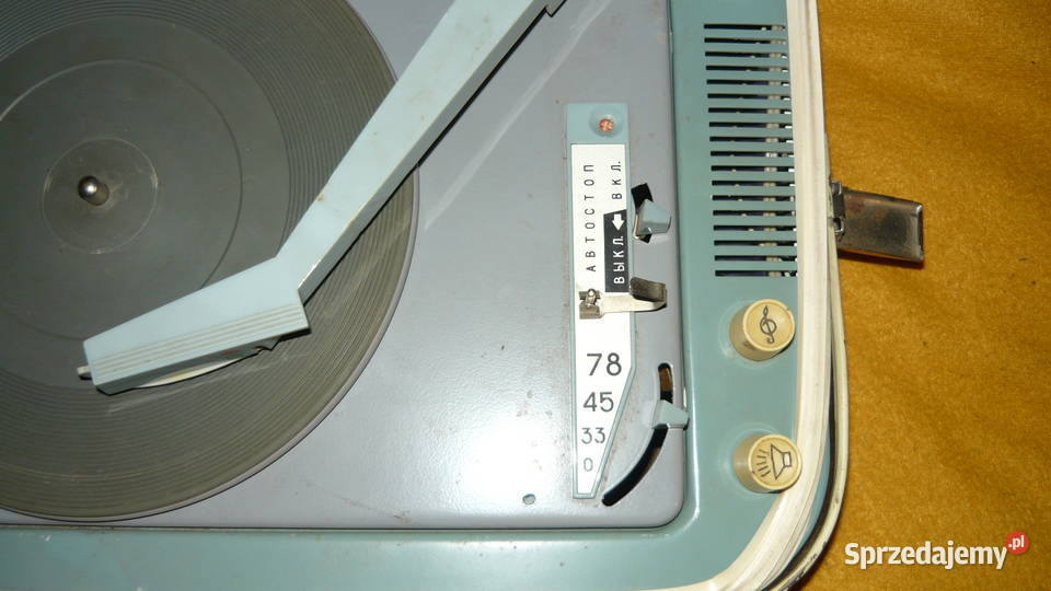 Gramofon walizkowy stary rosyjski adapter Sokółka