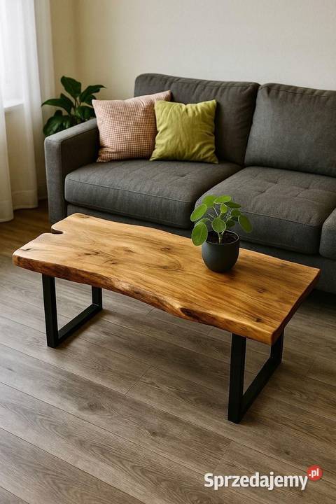 stolik kawowy dębowy loft konstrukcja mal