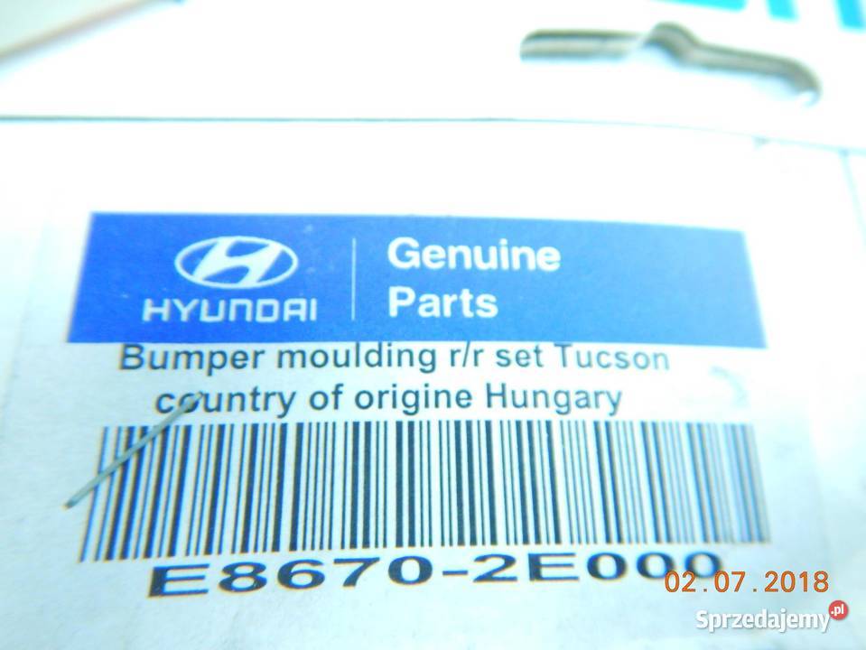 LISTWY ZDERZAKA HYUNDAI TUCSON 2004