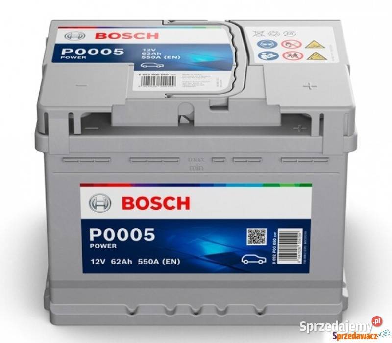 Akumulator 62Ah 550A EN Bosch P0005 Piotrków Trybunalski sprzedam