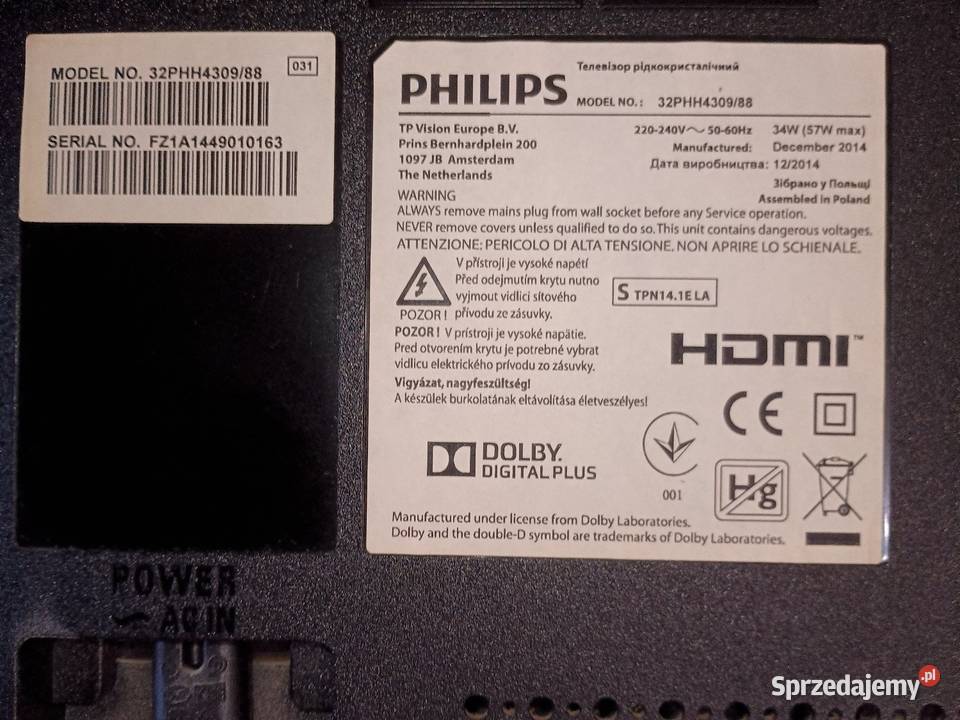 Telewizor Smart PHILIPS HD LED 32 Elektronika