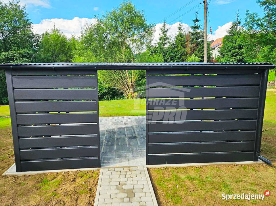 Carport Wiata samochodowa 6x4 m dodatkowa Police