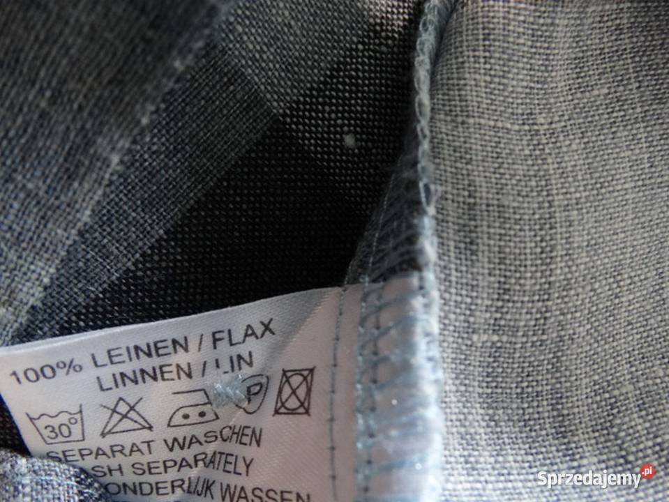 Bluzka Koszula Lniana 100 Len Komfortowy Fason Łomża