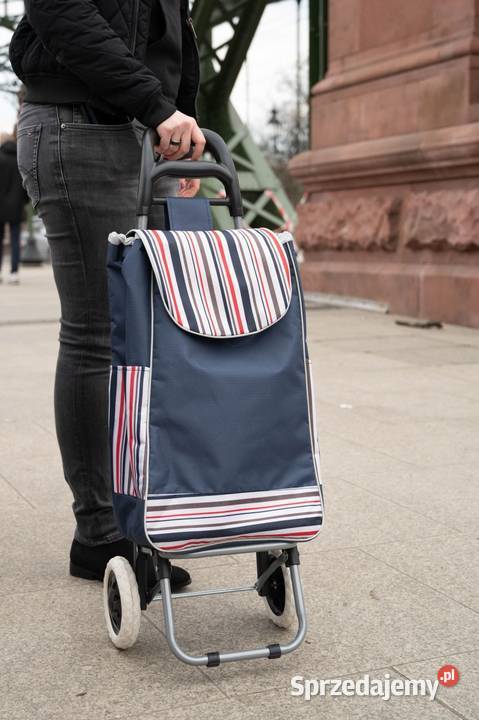 Torba wózek na zakupy na kółkach granatowa w Poznań
