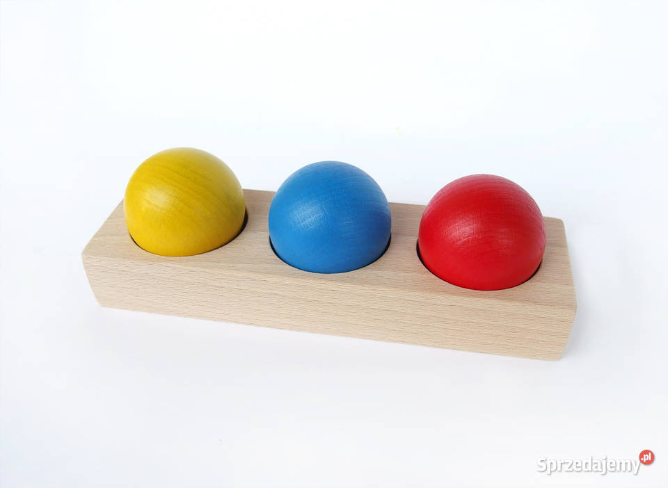 Sorter kolorów drewniany kulka pomoce Montessori Zduńska Wola