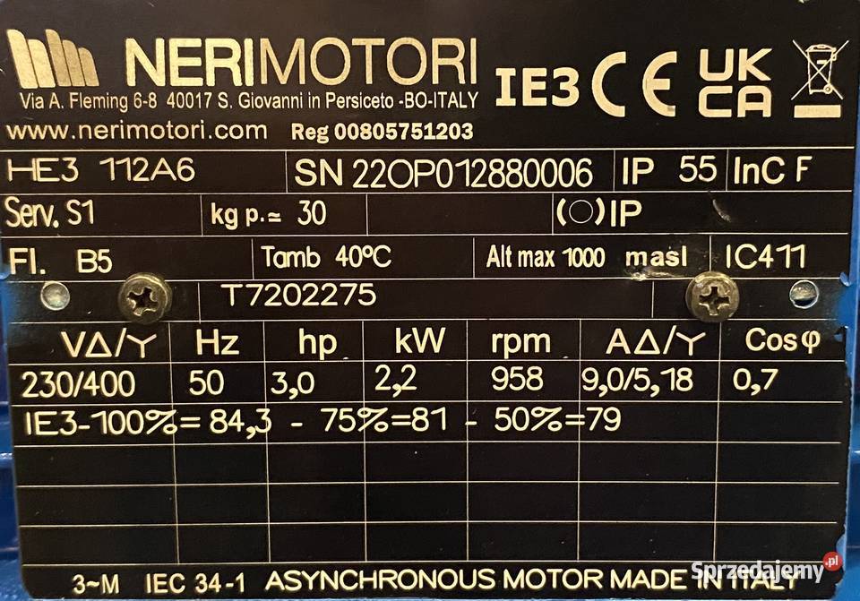 motoreduktor przekładnia 22kW 124obr NORD Dom i Ogród sprzedam