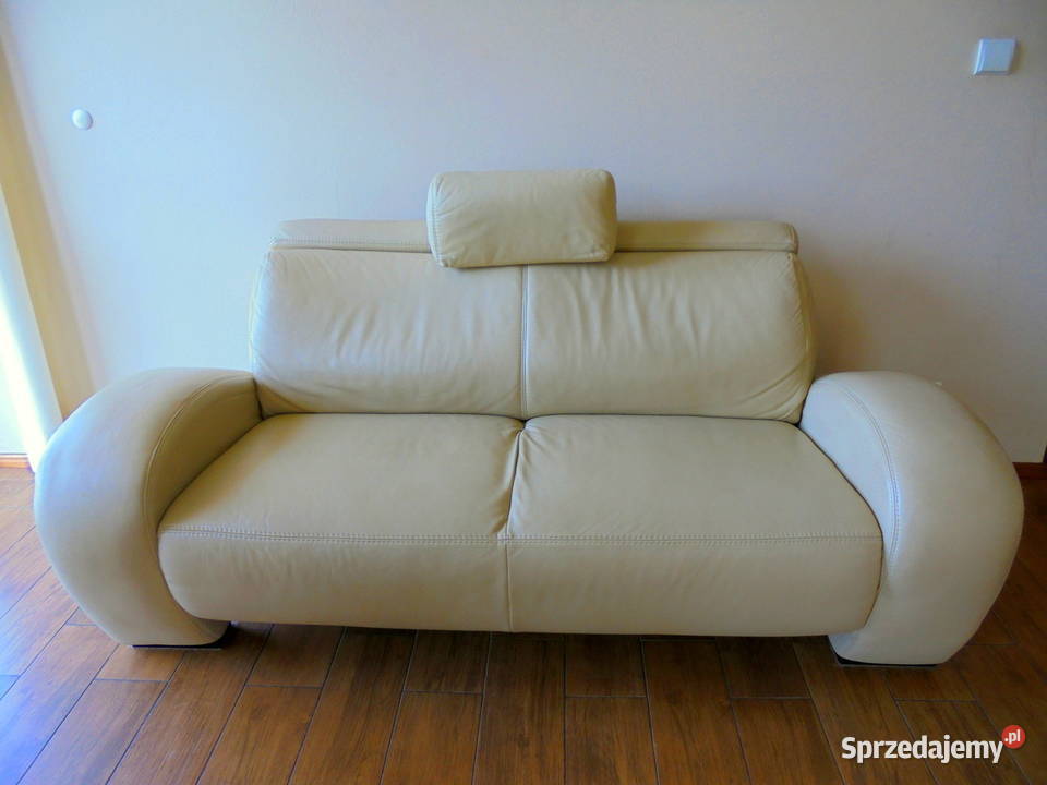 Sofa skórzana ETAP Rosso z zagłówkiem skóra