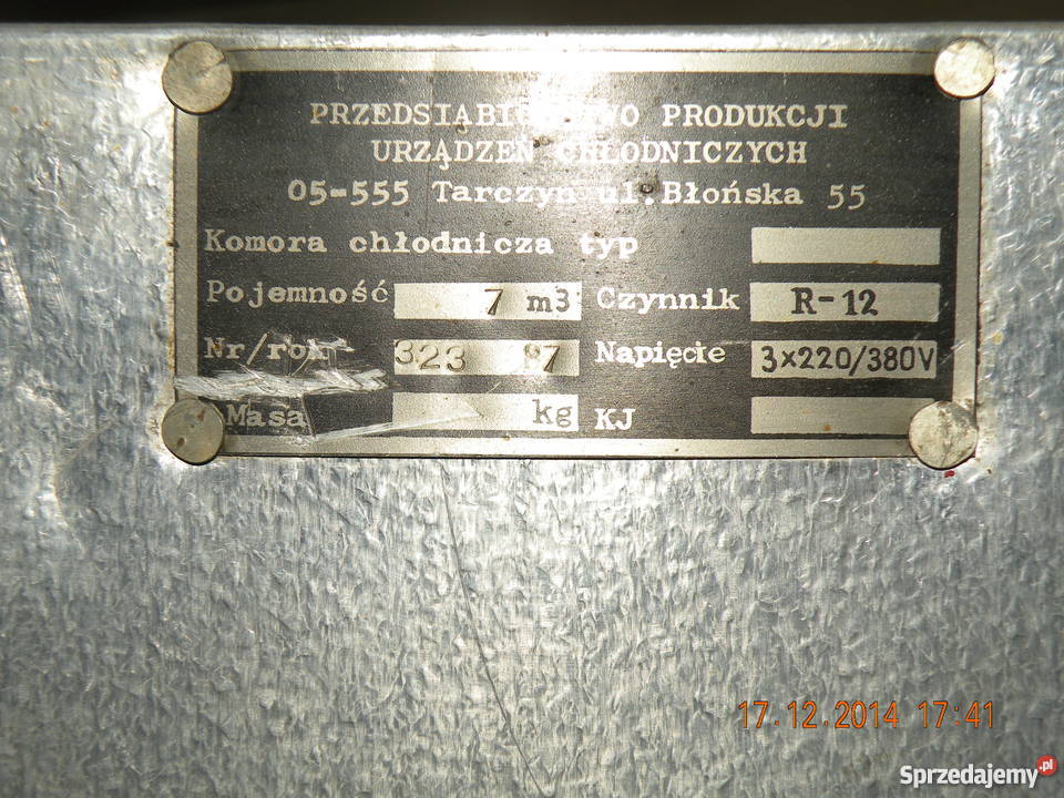 chłodnai z agregatem Chełm