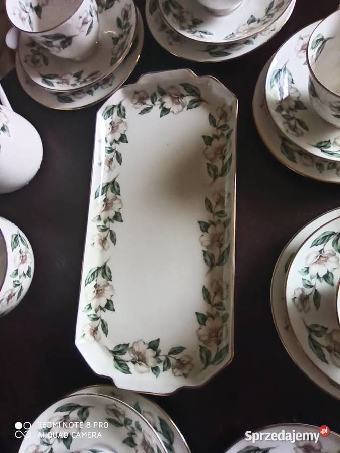 Serwis do herbaty Z kwiatem jabłoniStaffordshire