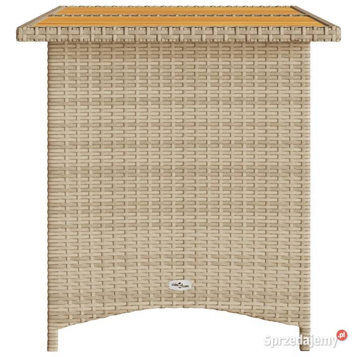 vidaXL Stół ogrodowy z drewnianym blatem beżowy Domki drewniane Warszawa