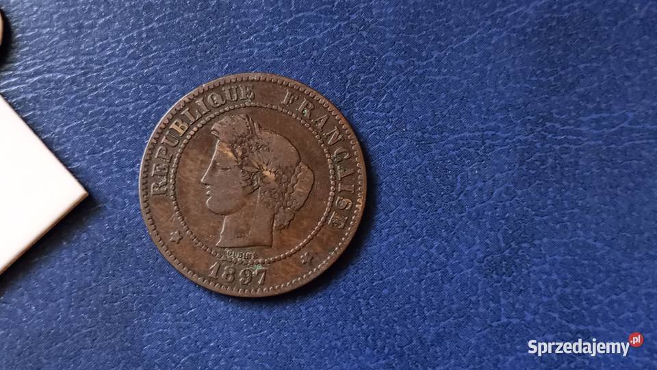 Stare monety 5 cent 1897 Francja Lesko