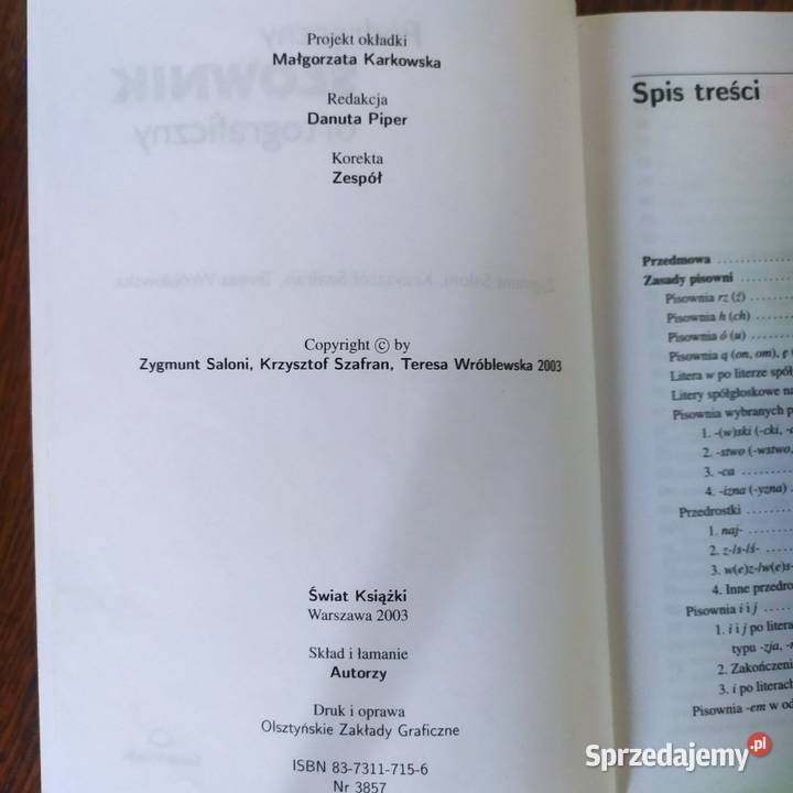 Słownik ortograficzny podręczny dolnośląskie Głogów