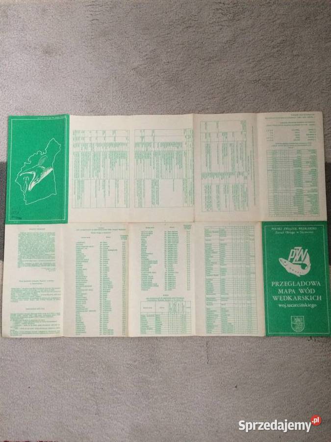 195 Mapa Wód Wędkarskich wojSzczecińskiego Szczecin