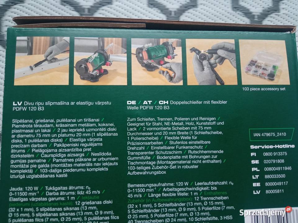 Szlifierka podwójna z giętkim wałkiem 120 W PDFW kujawsko-pomorskie Bydgoszcz