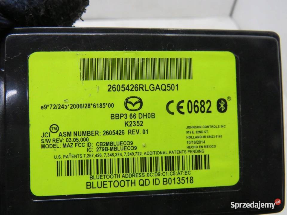 MODUŁ BLUETOOTH BBP3 66 DHOB MAZDA 2 DJ Komputery sprzedam