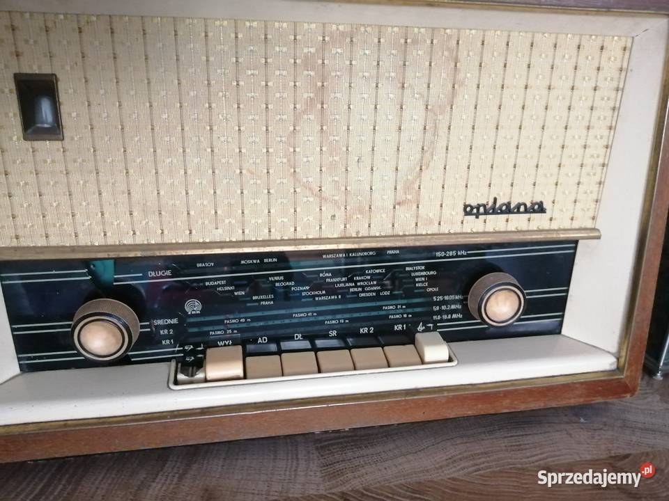 Radio telewizor magiel i wózek z PRL