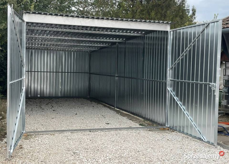 Garaż blaszany 3x5 II gatunek jednospadowy ocynk Dom i Ogród