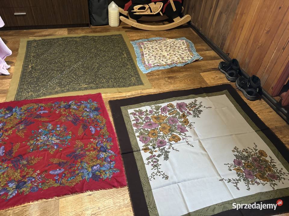 chustka babci chustki kolorowe kultowe z PRL Kosianka-Trojanówka