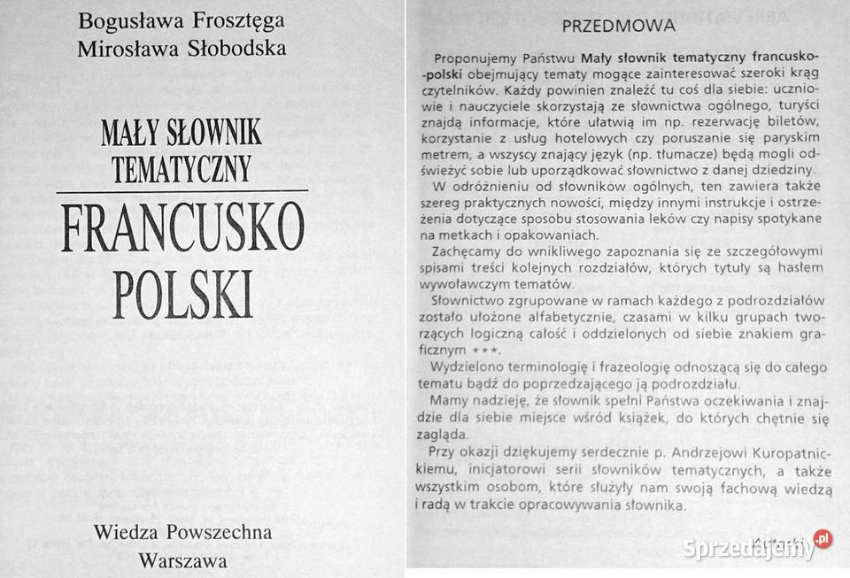 Mały słownik tematyczny francuskopolski B miękka Chełm