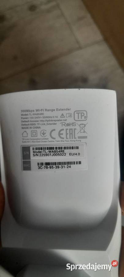 TPLink TLWA854RE przedłużacz sieciowy Wzmacniacz modem lubuskie Dobiegniew sprzedam