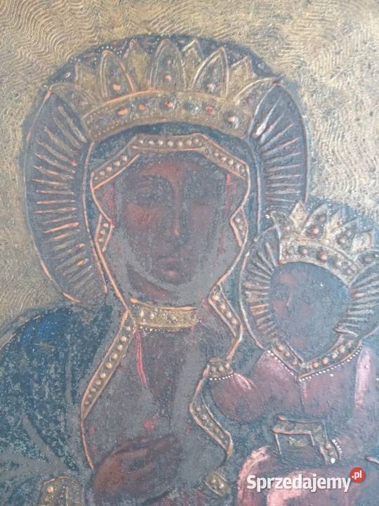 Święty obraz olej na blasze małopolskie Gdów