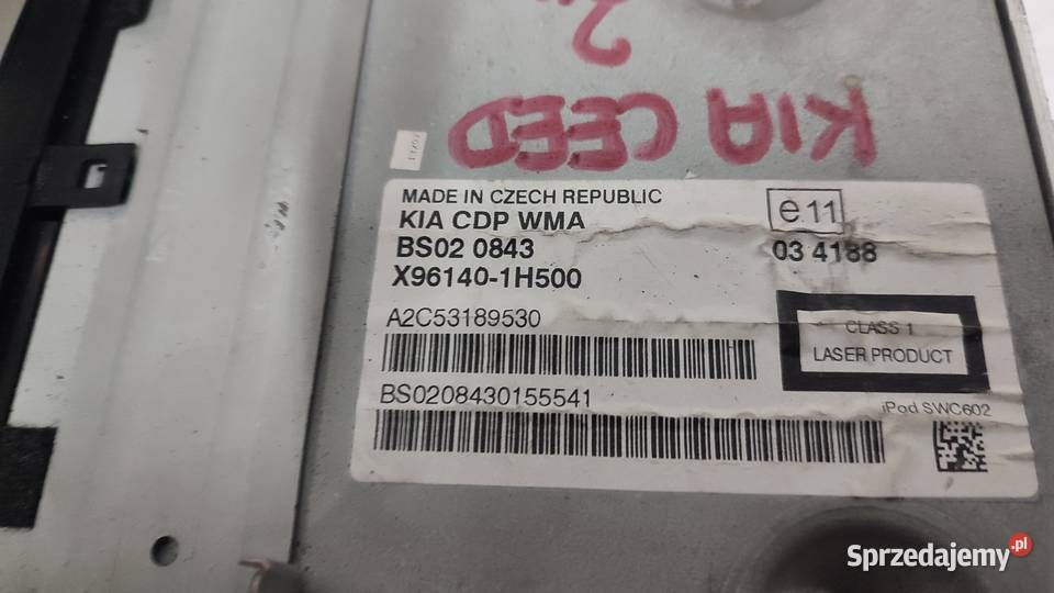 KIA CEED I 0612 20 CRDI RADIOODTWARZACZ świętokrzyskie