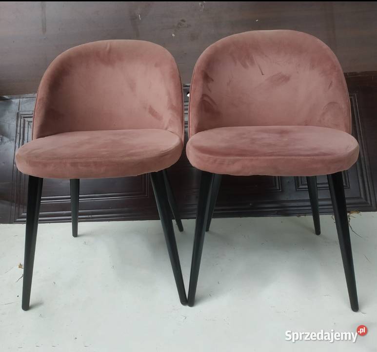 Krzesło tapicerowane 4 ciemny brudny róż różowe sprzedam