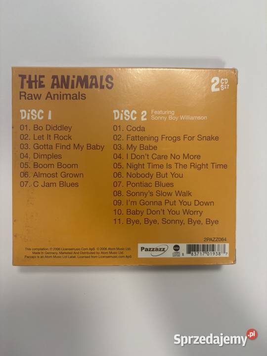 The Animals Raw Animals 2CD Set I Klasyka Blues