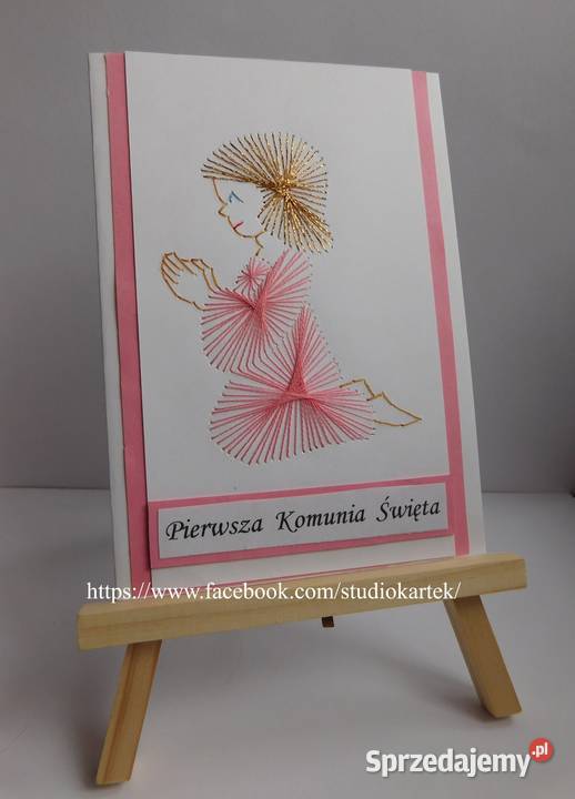 Zaproszenia I Komunia Św I Chrzest handmade Białystok