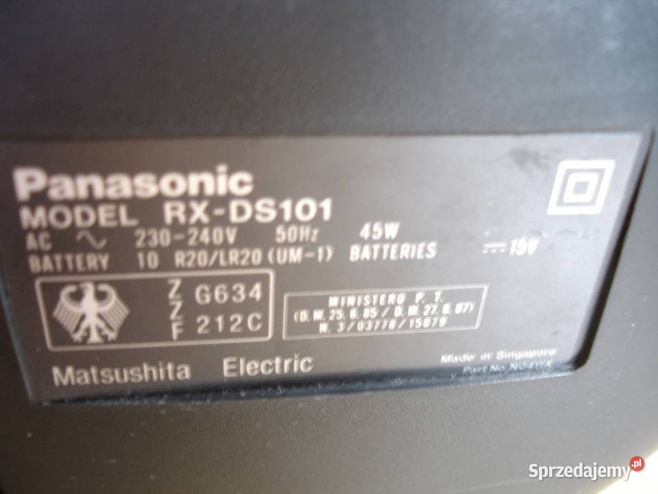 Radiomagnetofon PANASONIC RXDS101 sprzedam