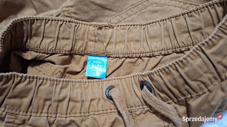 Spodnie chłopięce rurki eleganckie musztardowe Czeladź