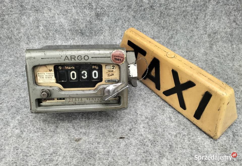 Stary taksometr kogut TAXI Osieczna Leszno