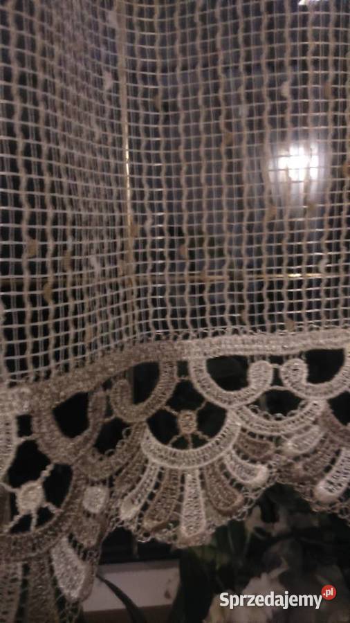 Siatka perłowy beż gipiura 86x46 zazdrostka Radom