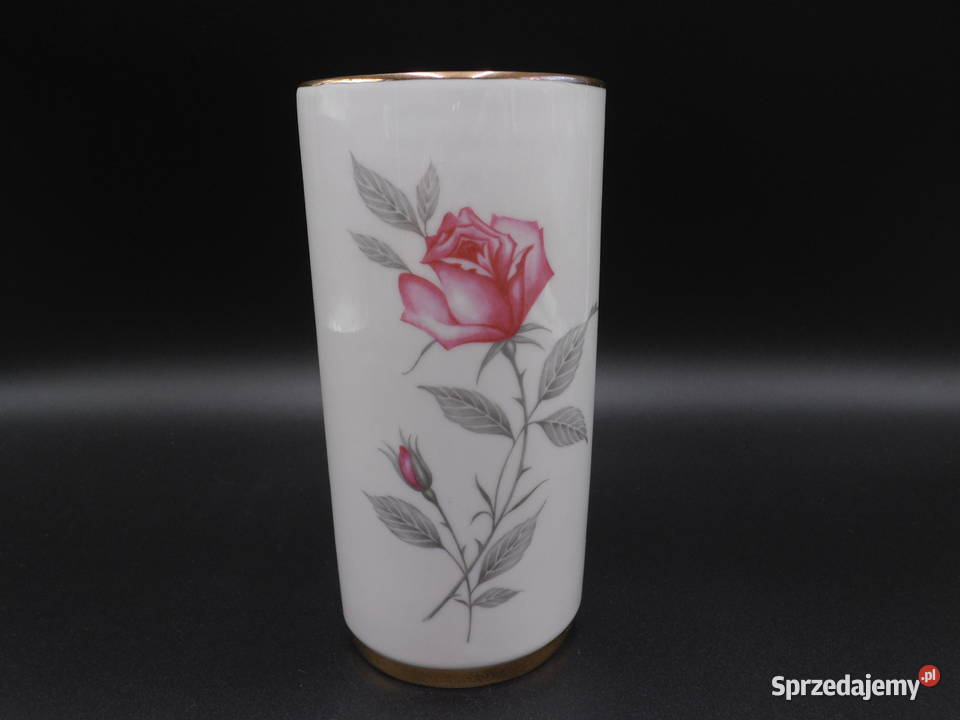 Porcelanowy wazon w róże GEROLD BAVARIA Raszków