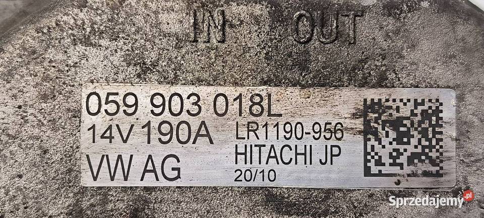 ALTERNATOR AUDI A8 D4 059903018L osobowe Lipno