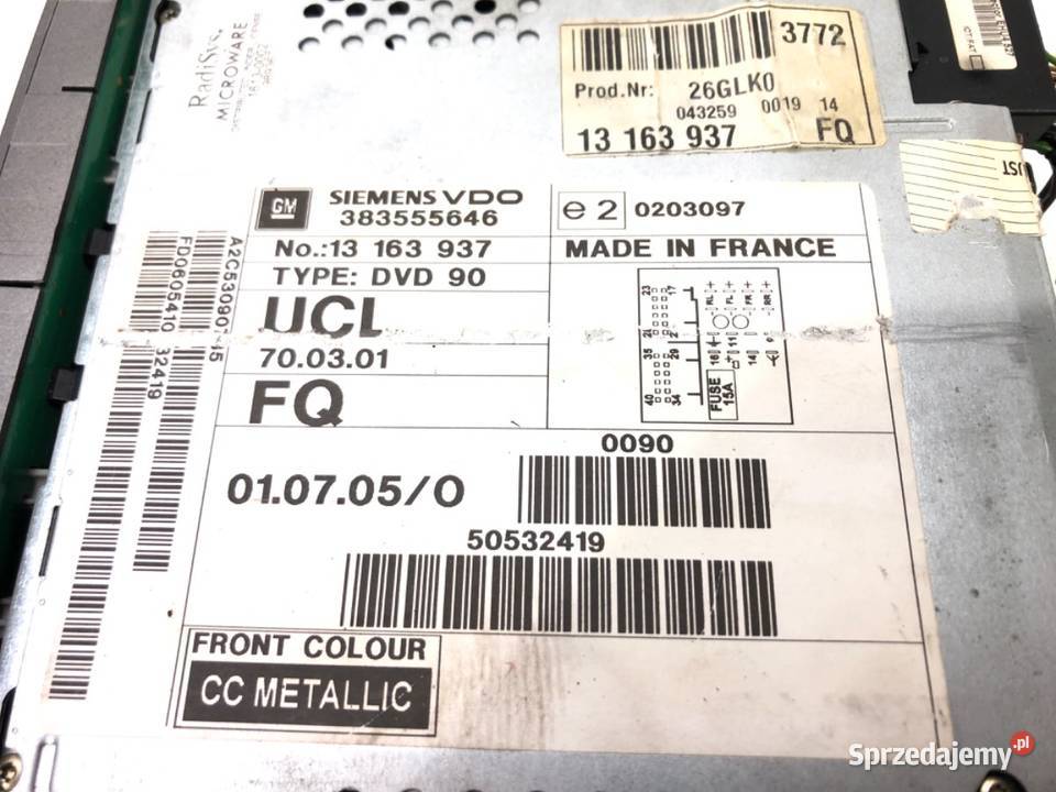 RADIO OPEL SIGNUM 13163937 0308 ODTWARZACZ sprzedam