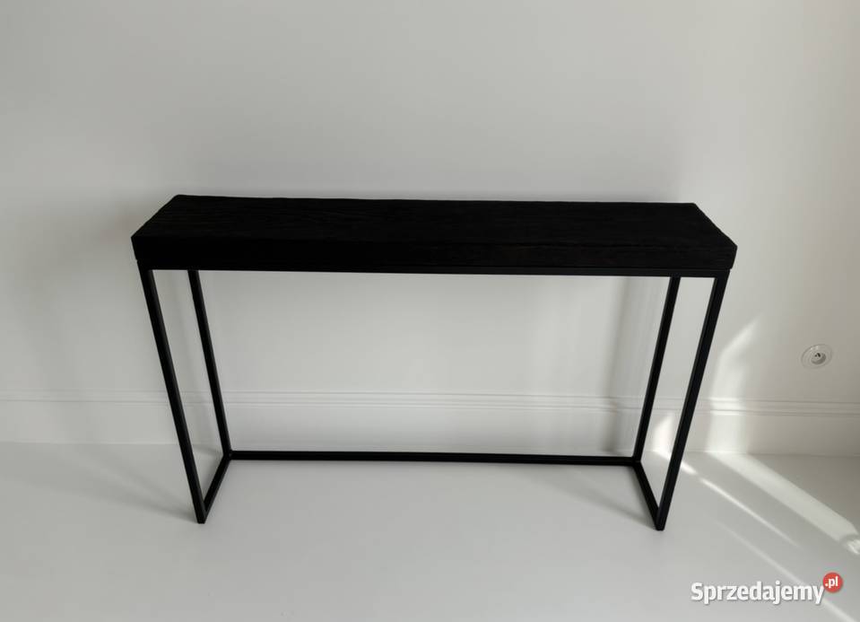 Konsola loft dębowy czarny blat Shou Sugi Ban Goleniów