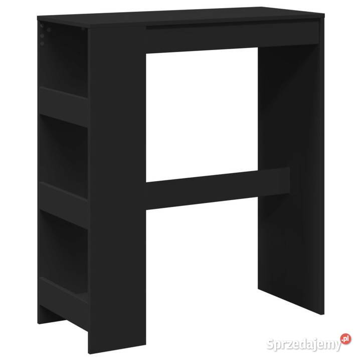 Stolik barowy z półkami czarny 90x40x1035 Warszawa