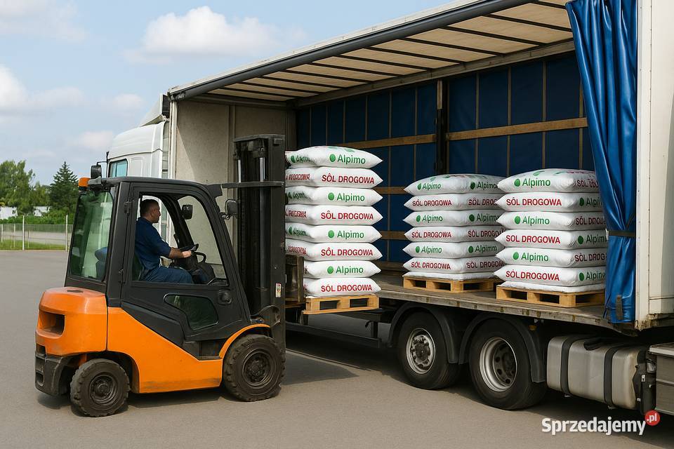 Sól drogowa w workach 25 transporty wielkopolskie Września