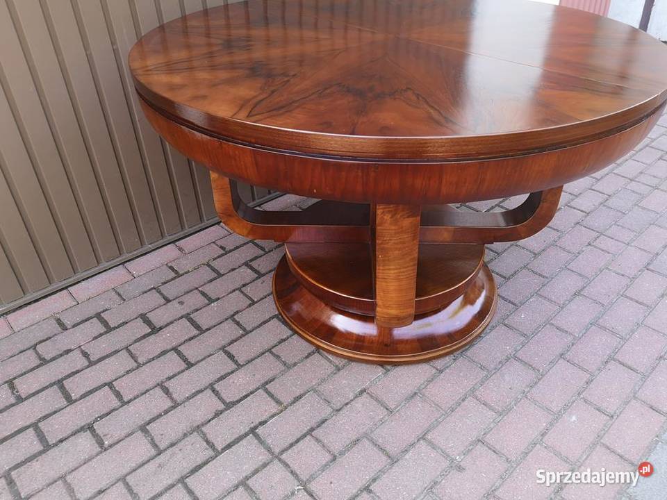 Stół ARTDECO Orzech 129 Unikat Duży Antyk Stary Swarzędz