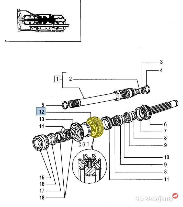 Synchronizator skrzyni biegów CNH Holland Ford podlaskie Białystok
