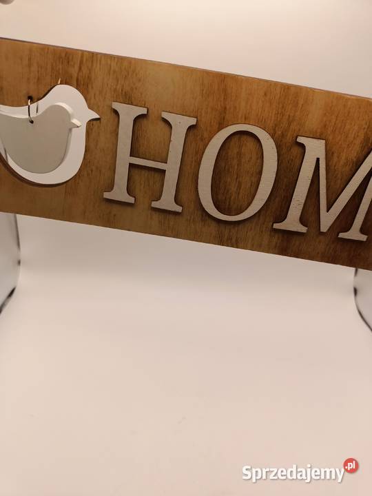 Zawieszka dekoracja HOME z ptakiem sklejka Wyposażenie wnętrz