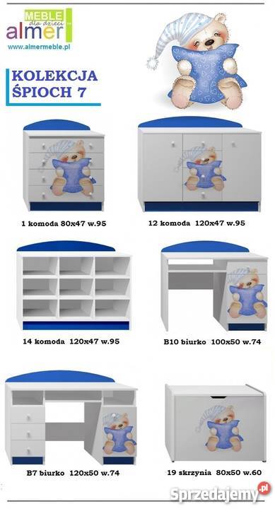 ŚPIOCH 7 B7 biurko dziecięce 120x50 w74 Dąbrowa Górnicza